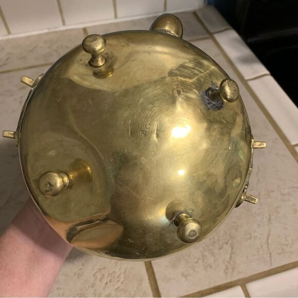 Antique James Clews Birmingham JCB brass tea pot Toddy kettle with stand - Picture 11 of 13